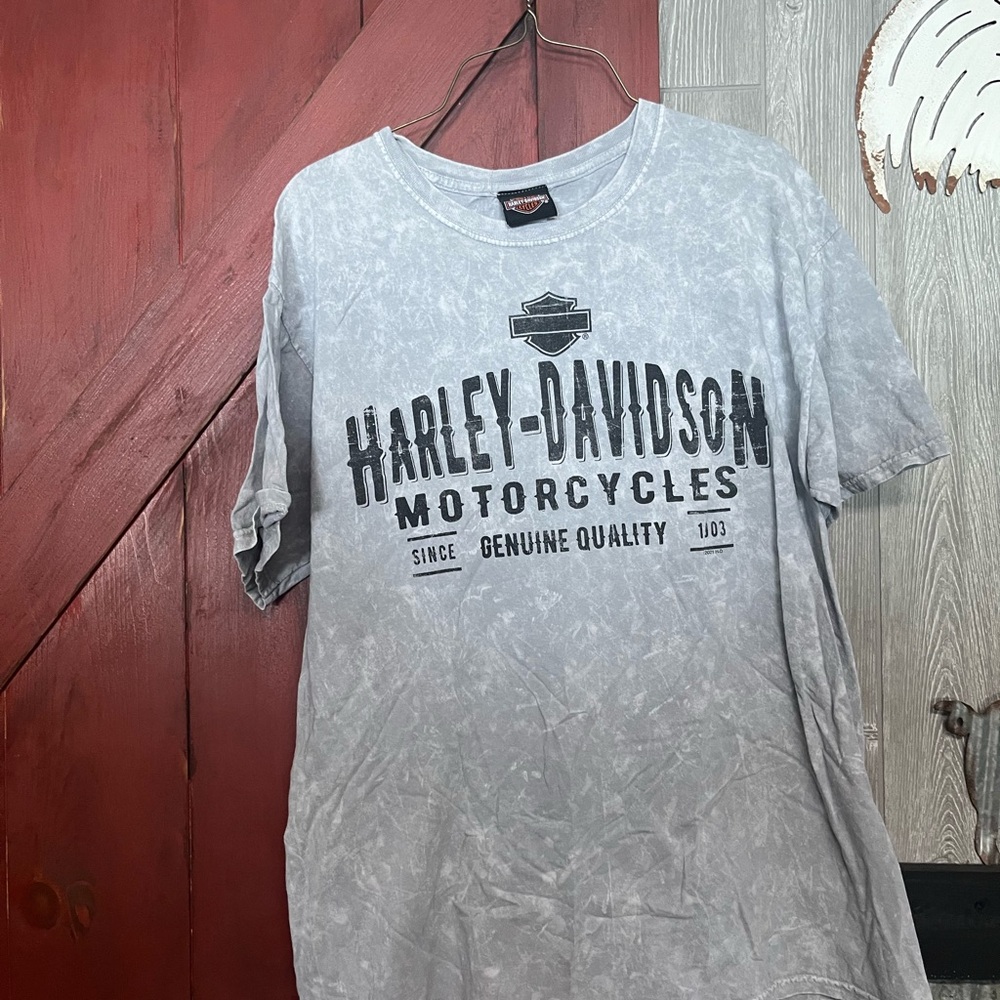 Harley-Davidson Light Gray Short Sleeve Tee lot of 2 large